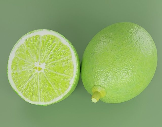 Lime 3D  Low-poly 3D model 7
