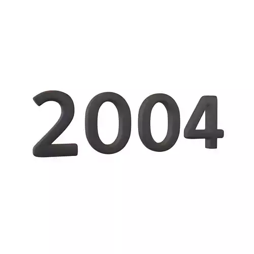 Year Number 2004 v1 001 Low-poly 3D model
