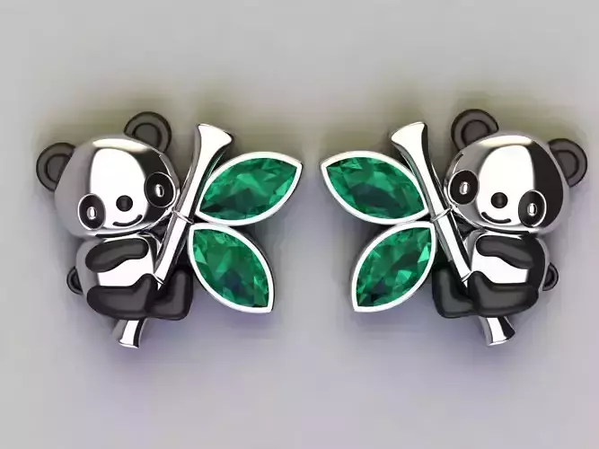 Panda earrings 