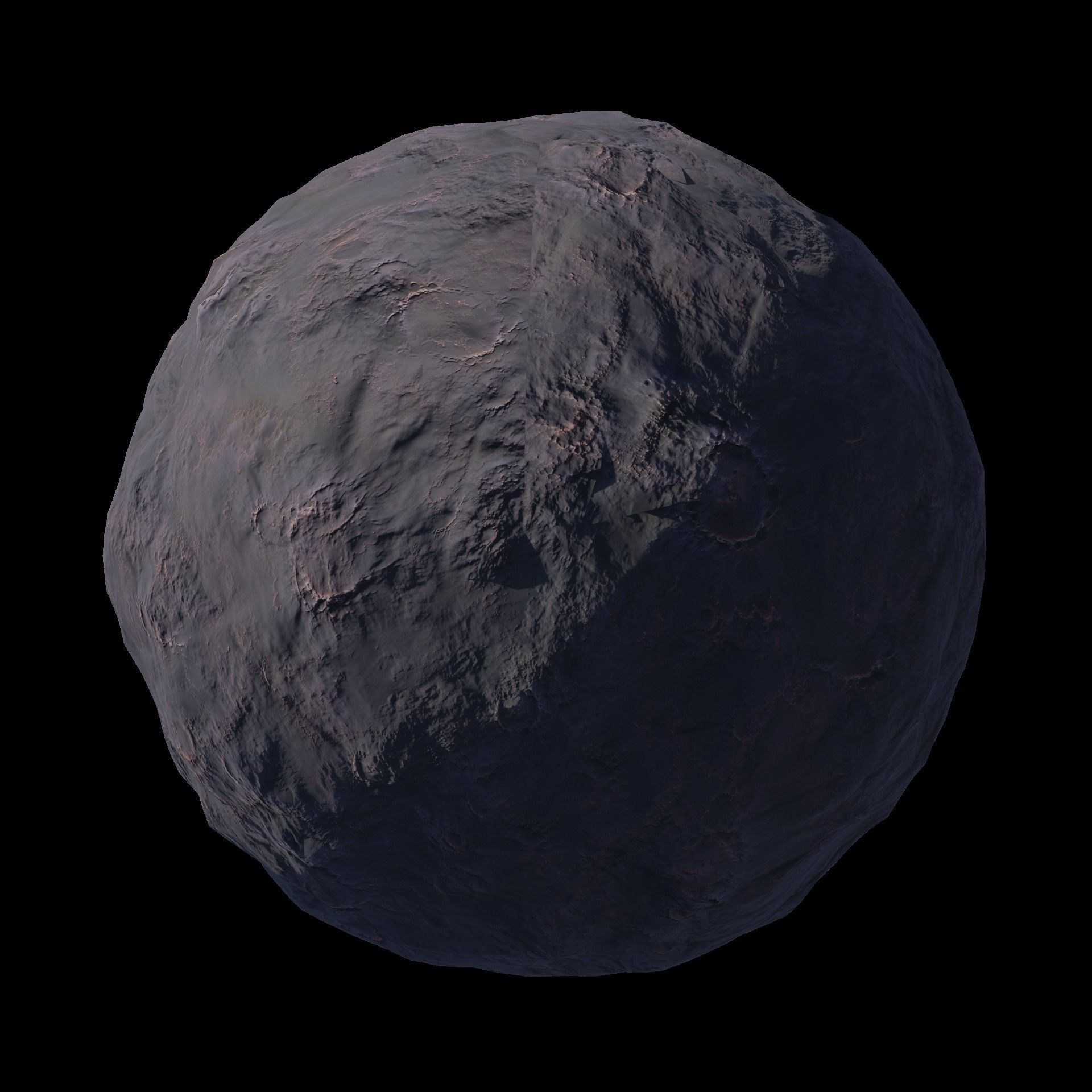 Unknown space planets Low-poly 3D model_2