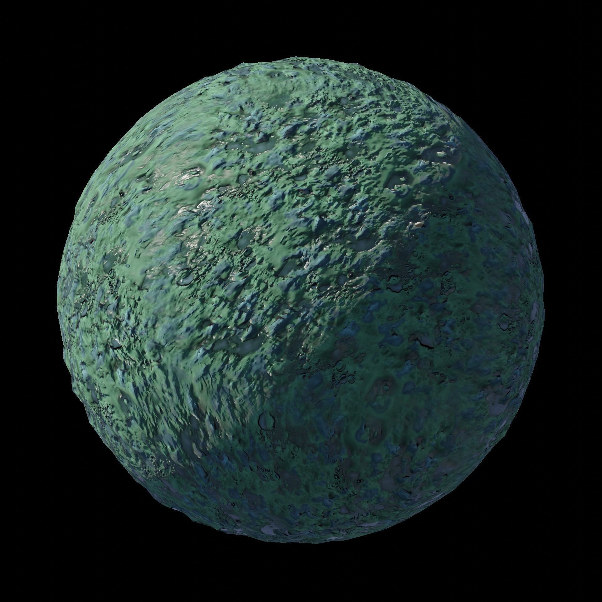 Unknown space planets Low-poly 3D model_8