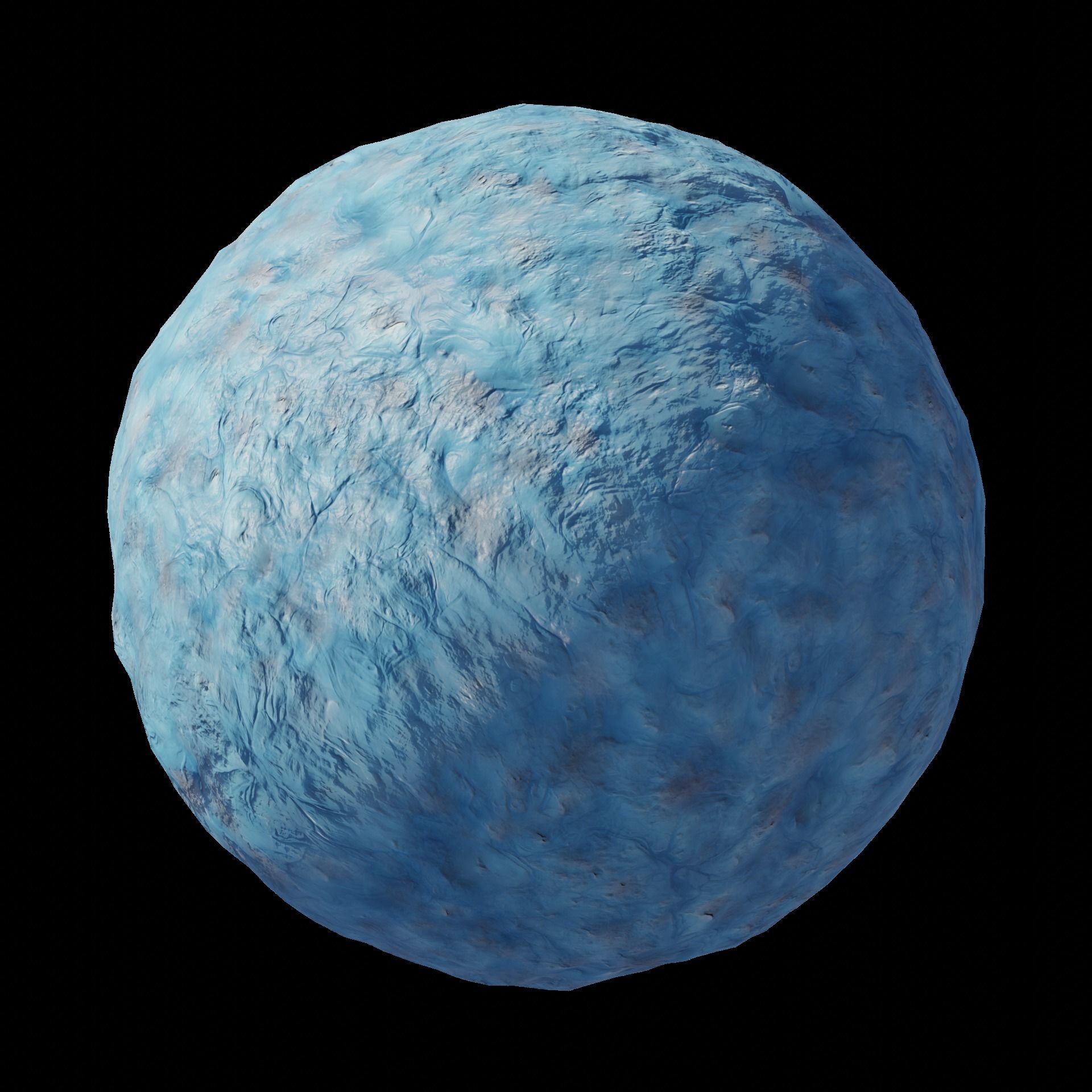 Unknown space planets Low-poly 3D model_6