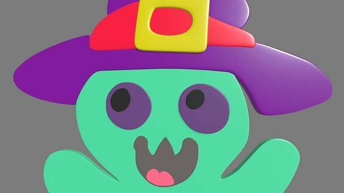 Halloween Character Candy 02 Low-poly 3D model 4