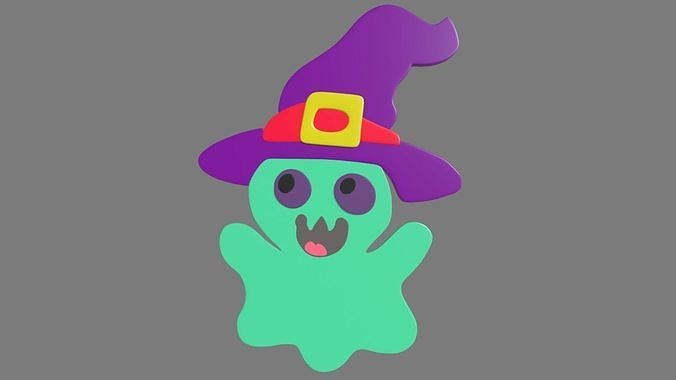 Halloween Character Candy 02 Low-poly 3D model 2