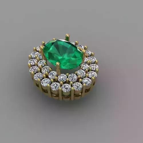 Emerald and Diamond Earring For Women