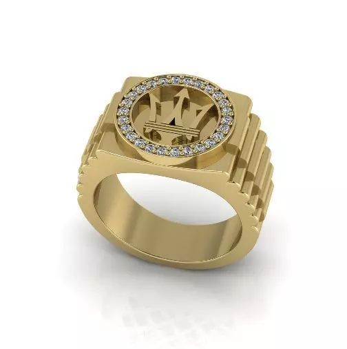 Crown Ring Model 4261 3D print model_0