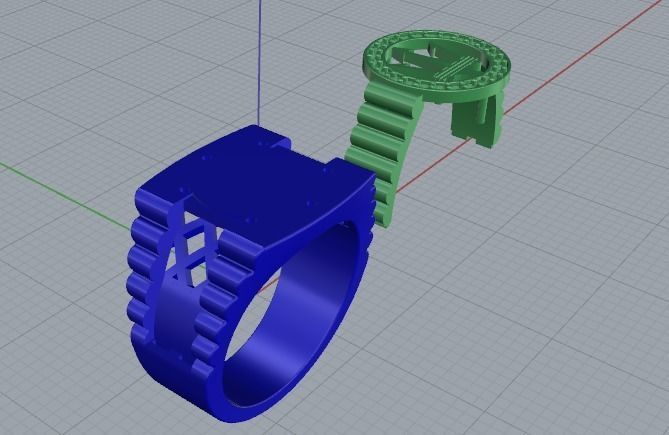 Crown Ring Model 4261 3D print model_3