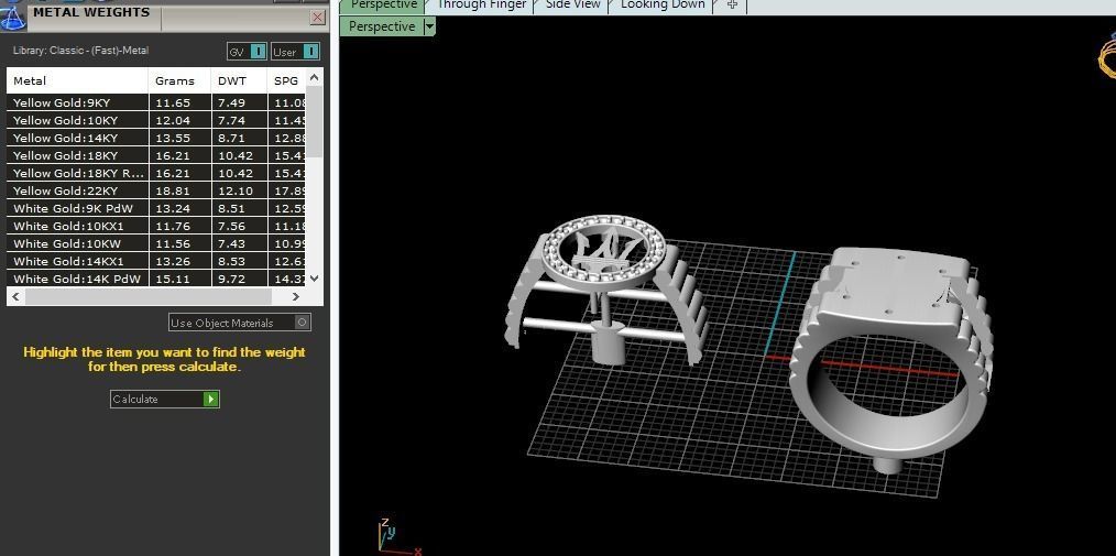 Crown Ring Model 4261 3D print model_6
