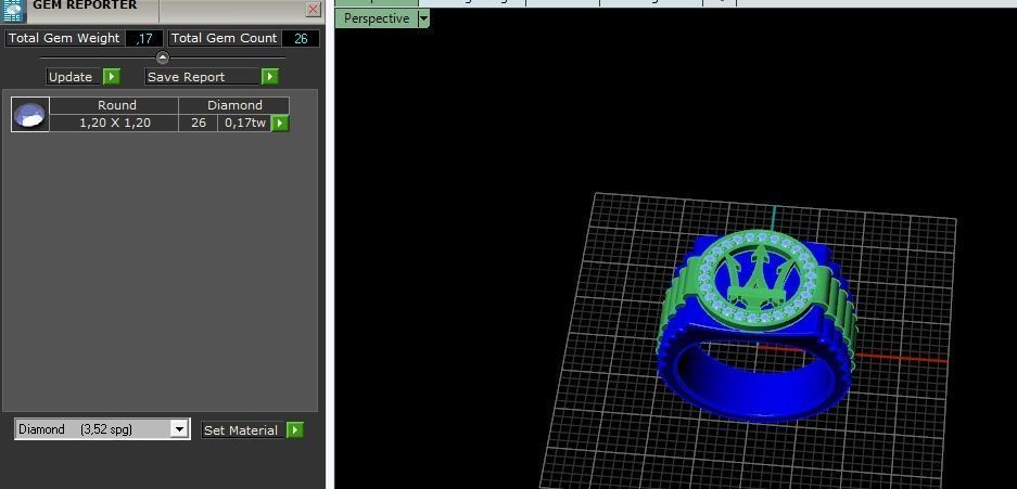 Crown Ring Model 4261 3D print model_7
