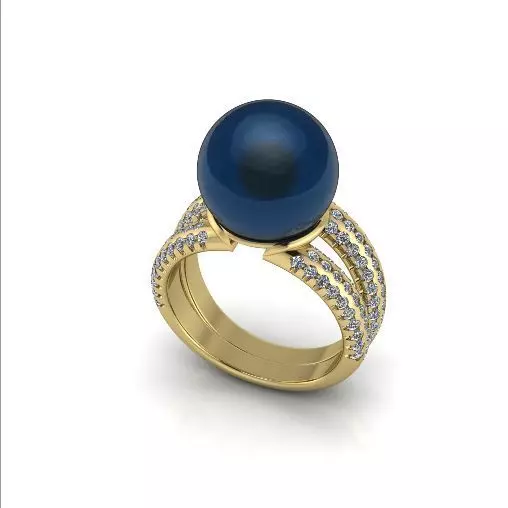 Pearl ring Model 4256 3D print model_0