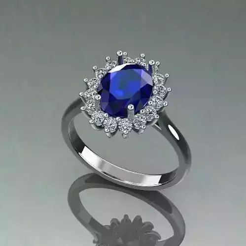 Engagement halo rings Model 4246