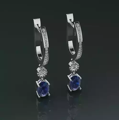 Earrings with English lock Model 4239