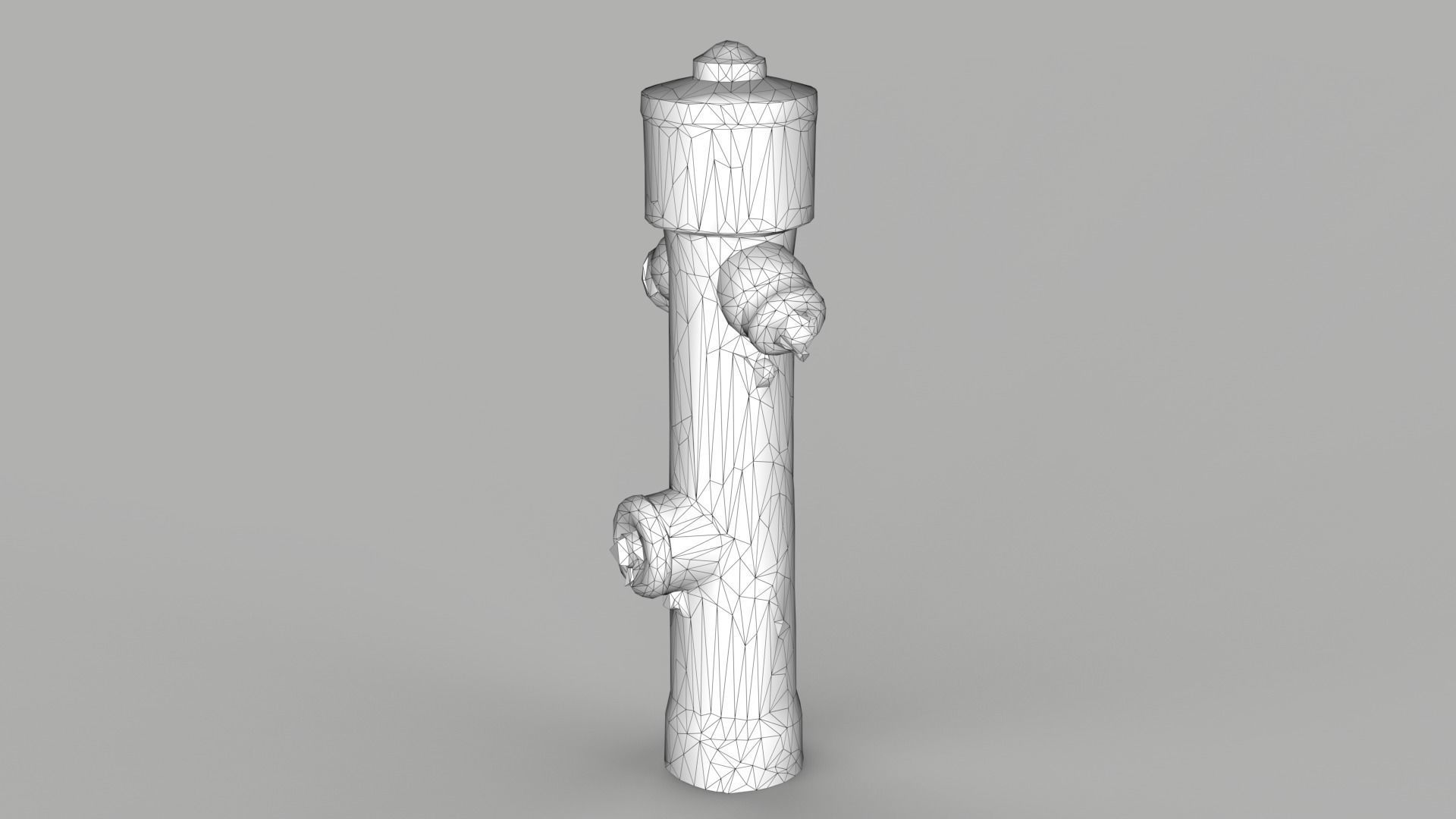 Fire Hydrant 1 Low-poly 3D model_9