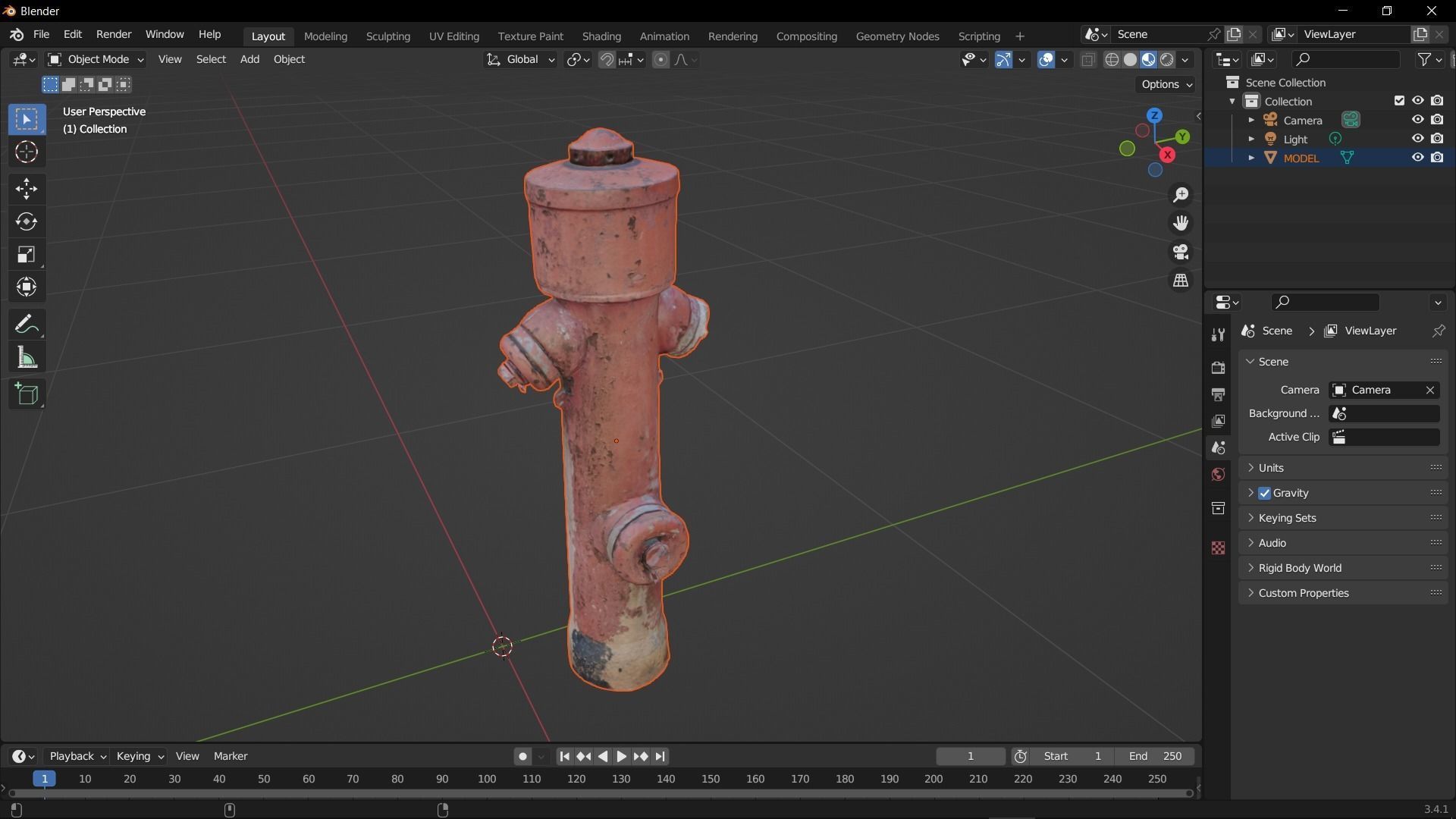 Fire Hydrant 1 Low-poly 3D model_22
