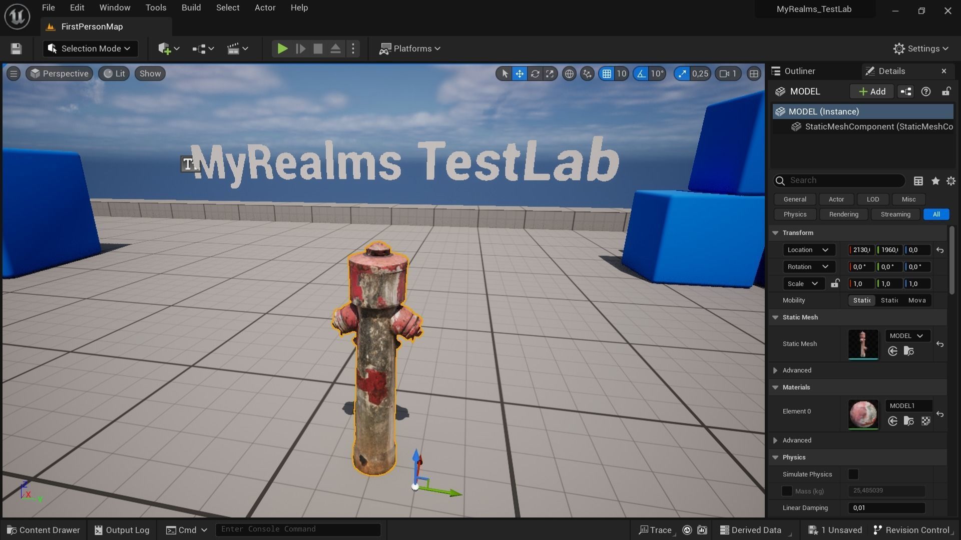 Fire Hydrant 1 Low-poly 3D model_20