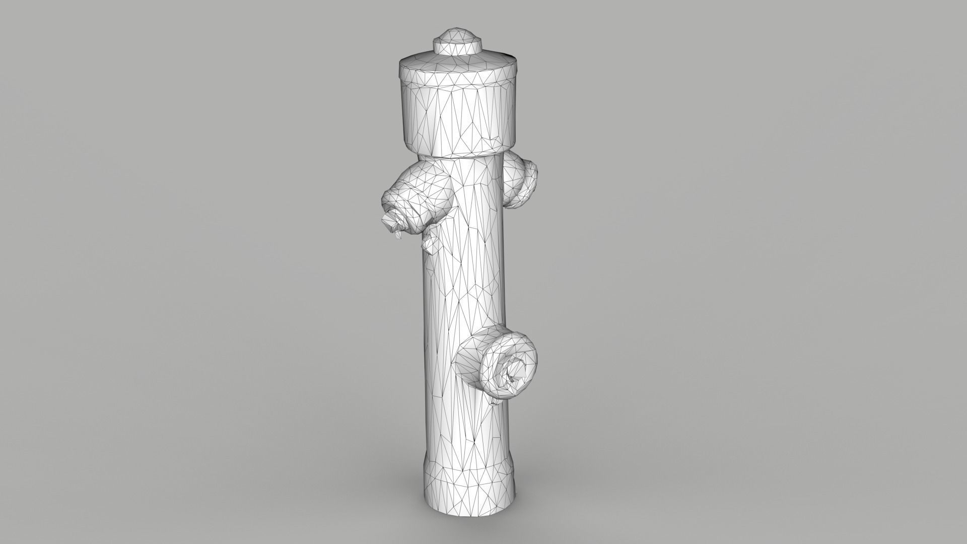 Fire Hydrant 1 Low-poly 3D model_7