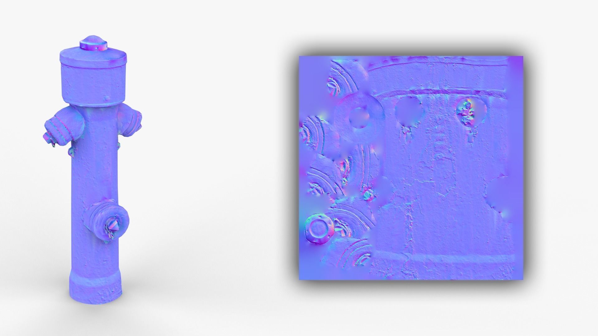 Fire Hydrant 1 Low-poly 3D model_5