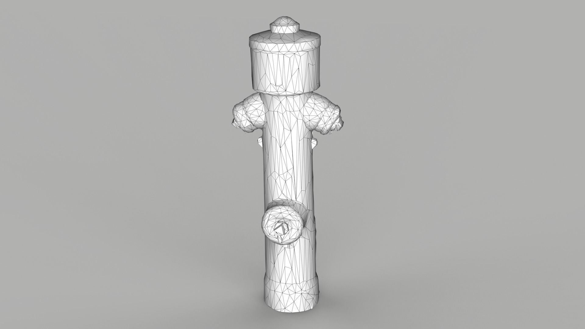 Fire Hydrant 1 Low-poly 3D model_8