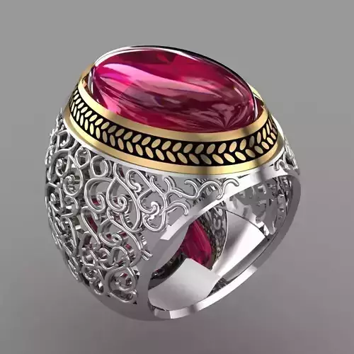Ruby Stone Signet Ring  Jewellery for Mens