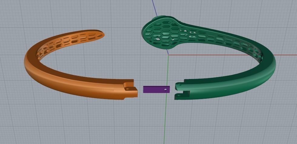Snake bracelet Model 4313 3D print model_3