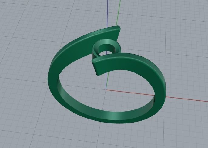 Solitaire engagement ring Model 4310 3D print model_2