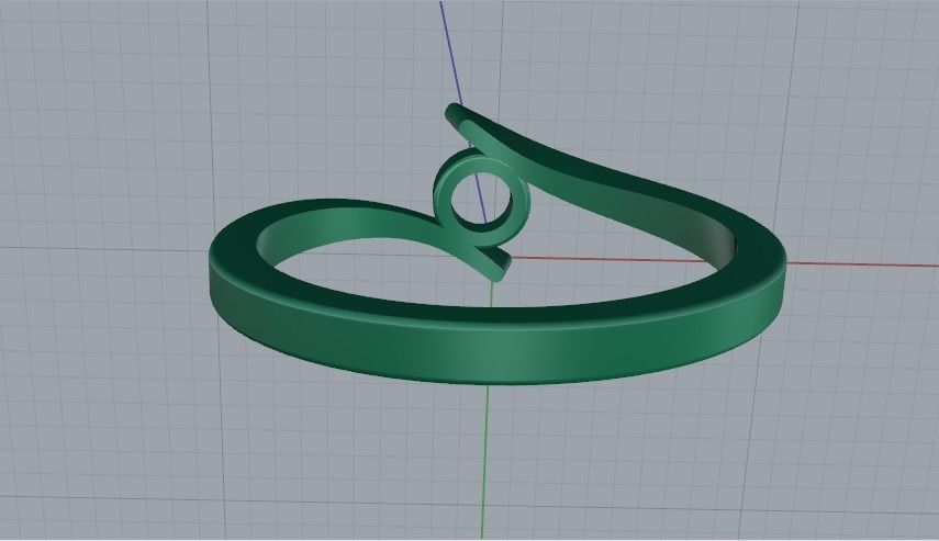 Solitaire engagement ring Model 4310 3D print model_4