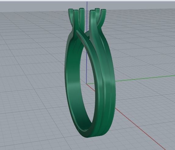 Solitaire engagement ring Model 4295 3D print model_4