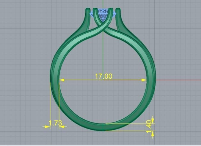 Solitaire engagement ring Model 4295 3D print model_5
