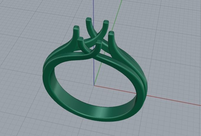 Solitaire engagement ring Model 4295 3D print model_2