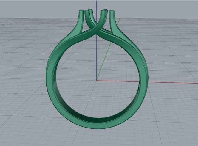 Solitaire engagement ring Model 4295 3D print model_3