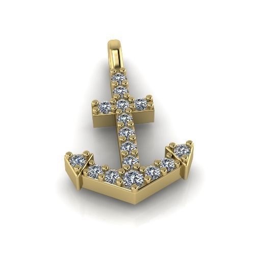 Anchor pendant Model 4292 3D print model_1