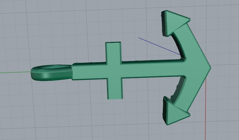 Anchor pendant Model 4292 3D print model_4