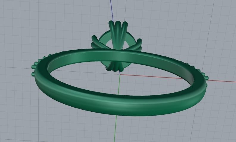 Solitaire engagement ring Model 4291 3D print model_4