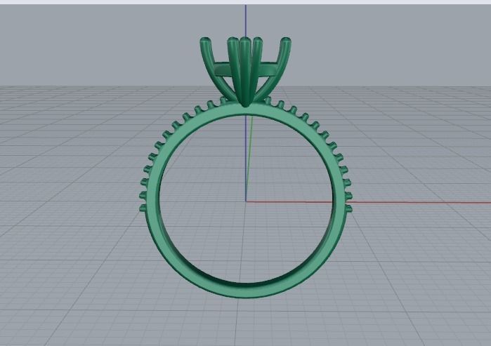 Solitaire engagement ring Model 4291 3D print model_2