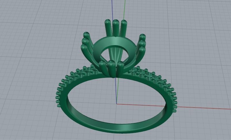 Solitaire engagement ring Model 4291 3D print model_3