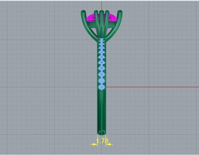 Solitaire engagement ring Model 4291 3D print model_7