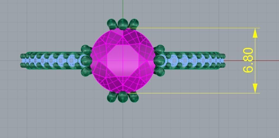 Solitaire engagement ring Model 4291 3D print model_8