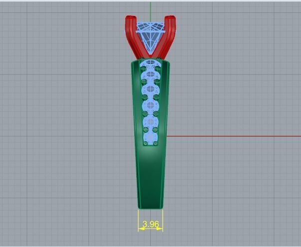 Solitaire engagement ring Model 4277 3D print model_6