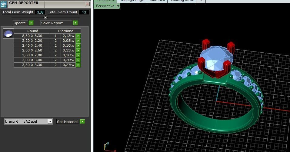 Solitaire engagement ring Model 4277 3D print model_8