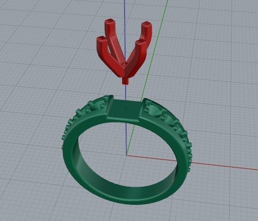 Solitaire engagement ring Model 4277 3D print model_2