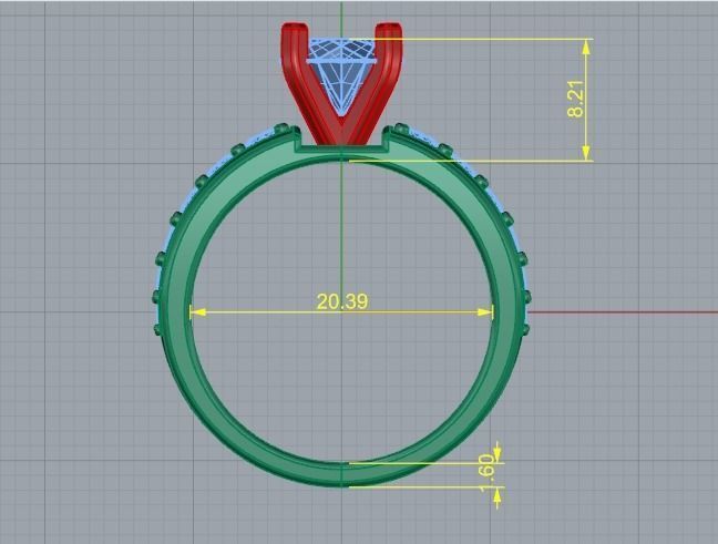 Solitaire engagement ring Model 4277 3D print model_5