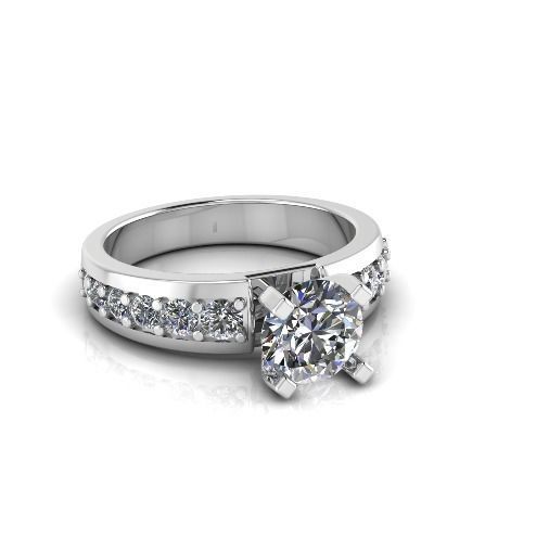 Solitaire engagement ring Model 4277 3D print model_1