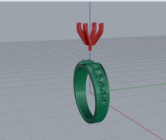 Solitaire engagement ring Model 4277 3D print model_3