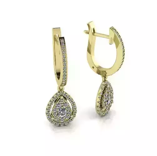 Earrings pear Model 4276