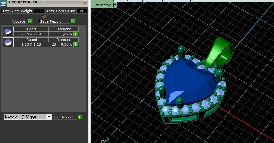 Heart Pendant Model 4273 3D print model_8