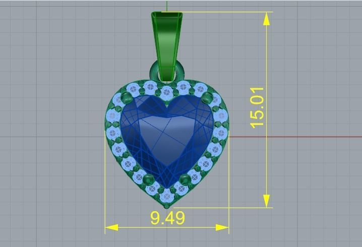 Heart Pendant Model 4273 3D print model_5