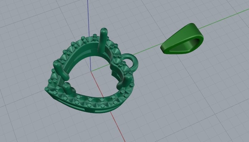 Heart Pendant Model 4273 3D print model_2