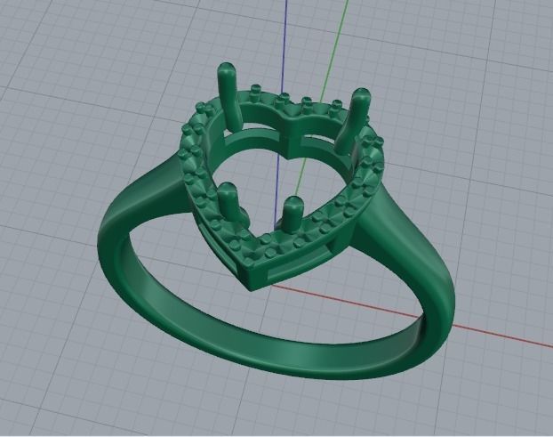 Heart ring Model 4272 3D print model_2