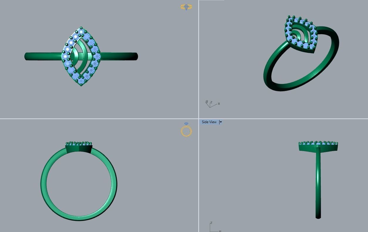 ring jewelry 3D print model_4