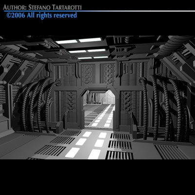 Science-fiction door 3D model_12